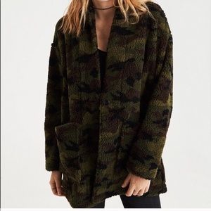 Sherpa Camo Fleece Coat